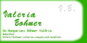 valeria bohmer business card