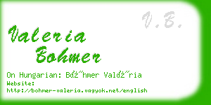 valeria bohmer business card